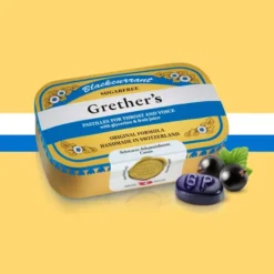 Grether`s Pastilles Blackcurrant zuckerfrei Dose 110 g