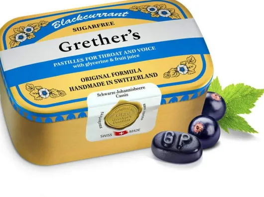 Grether s Pastilles Blackcurrant Zuckerfrei Dose 440 G