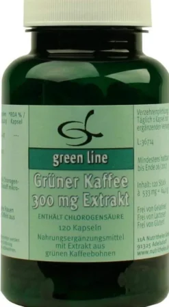 Grüner Kaffee 300 mg Extrakt 120 Kapseln