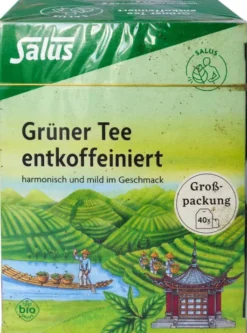Grüner Tee Entkoffeiniert Bio Salus Filterbeutel 40 Stück