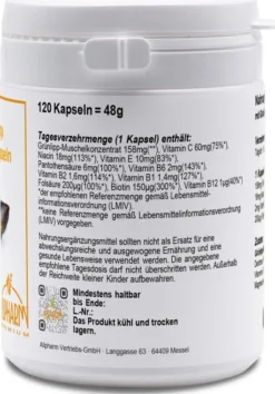 Grünlipp Muschel Konzentrat 120 Kapseln