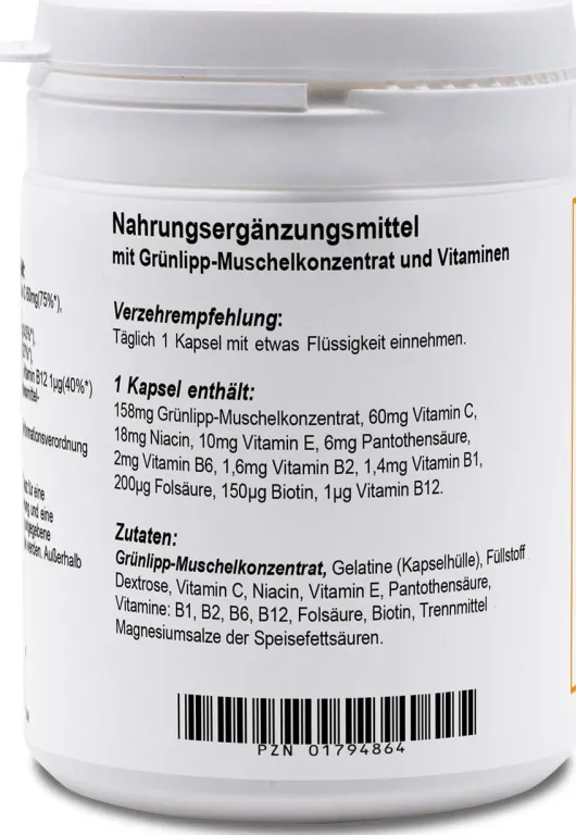 Grünlipp Muschel Konzentrat 120 Kapseln