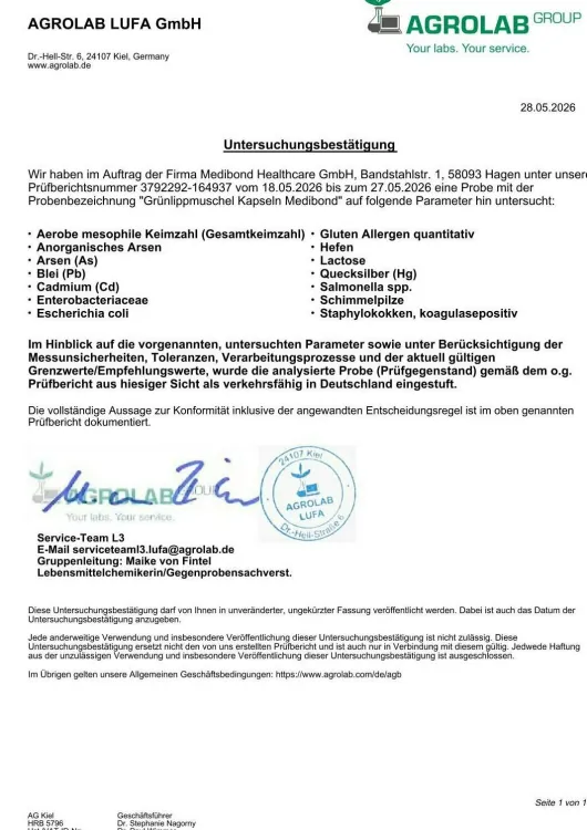 Grünlippmuschel Medibond 120 Kapseln