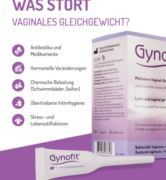 Gynofit Vaginalgel mit Milchsäure 12 x 5 ml