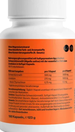 Ägyptisches Schwarzkümmelöl 180 Kapseln