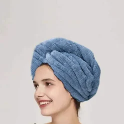 Haarturban aus Microfaser, hellblau, 1 Stück