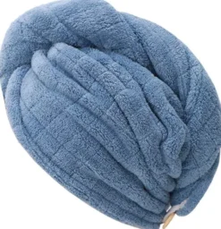 Haarturban aus Microfaser, hellblau, 1 Stück