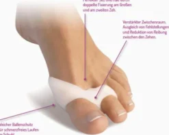 Hallux Gel-Duo-Ring mit Seiten-Polster, 2er Set