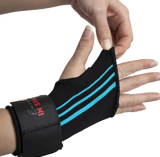 Handgelenkstütze, elastisch, schwarz, Größe L-XL