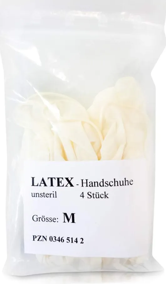 Handschuhe Einmal Latex Unsteril Mittel 4 Stück
