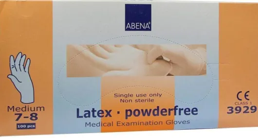 Handschuhe Latex Puderfrei Mittel Blau 100 Handschuhe