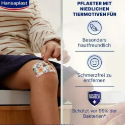 Hansaplast Kids Pflasterstrips sensitive 6x7 cm 10 Stück