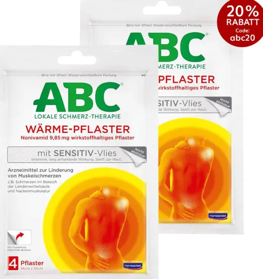 Hansaplast Med ABC Wärme-Pflaster sensitiv 2 x 4 Stück
