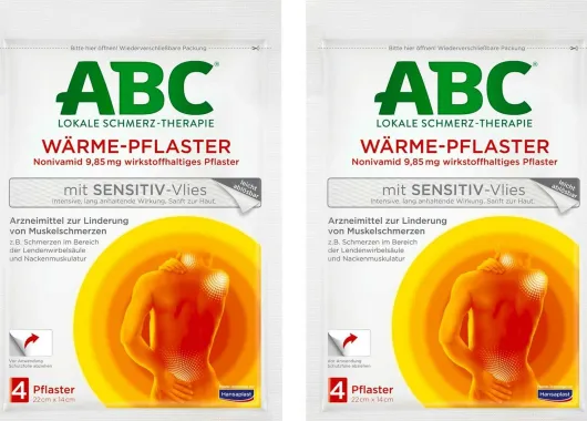Hansaplast Med ABC Wärme-Pflaster sensitiv 2 x 4 Stück