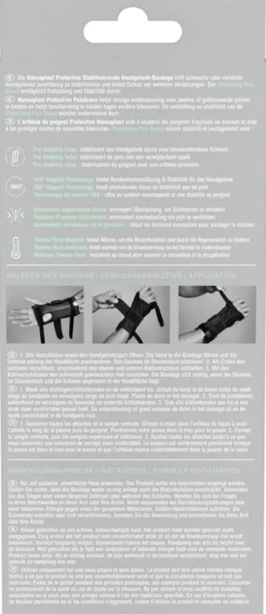 Hansaplast Protective Stabilisierende Handgelenk Bandage 1 Stück