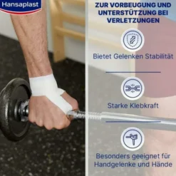 Hansaplast Robustes Sporttape Weiß 3,8 cm X 10 M