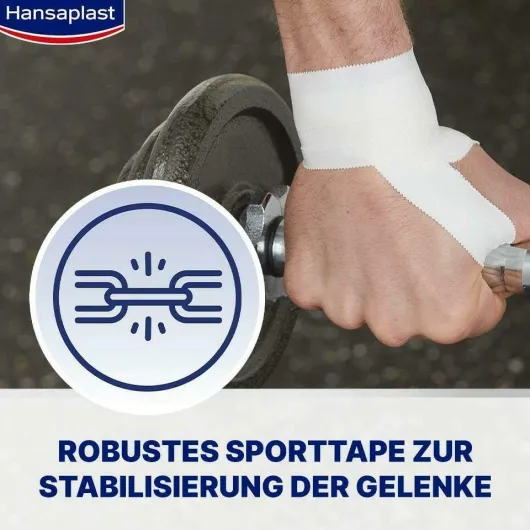 Hansaplast Robustes Sporttape Weiß 3,8 cm X 10 M