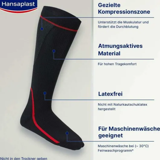 Hansaplast Sport Compression Socks Gr.L - Xl 1 Paar