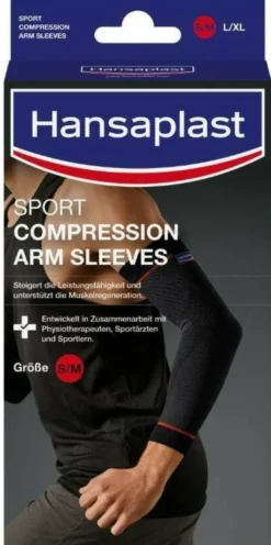 Hansaplast Sport Compression Arm Sleeves Gr.S - M 1 Paar