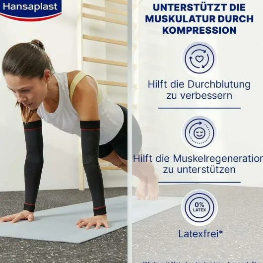 Hansaplast Sport Compression Arm Sleeves Gr.S - M 1 Paar
