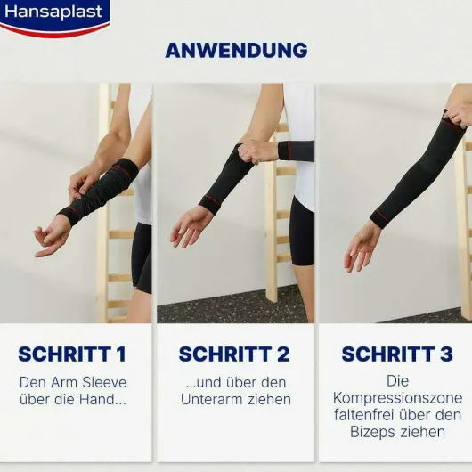 Hansaplast Sport Compression Arm Sleeves Gr.S - M 1 Paar