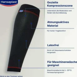 Hansaplast Sport Compression Waden Sleeves Gr.S - M 1 Paar