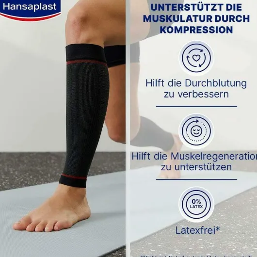Hansaplast Sport Compression Waden Sleeves Gr.S - M 1 Paar