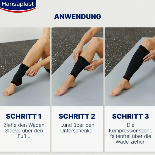 Hansaplast Sport Compression Waden Sleeves Gr.S - M 1 Paar