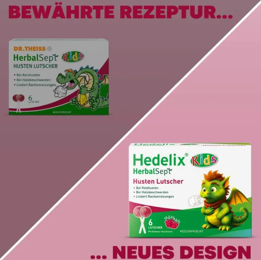 Hedelix HerbalSept Husten Lutscher Kids 6 Stück