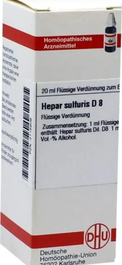 Hepar Sulfuris D8 Dhu 20 ml Dilution