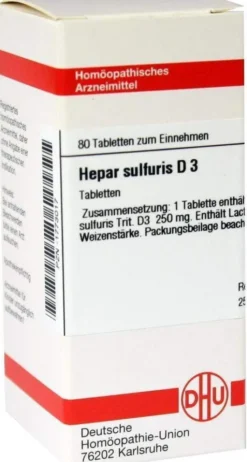 Hepar Sulfuris D3 Dhu 80 Tabletten