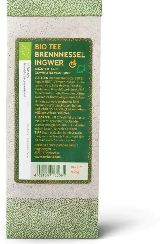 Herbaria Bio Tee Brennnessel Ingwer 45 g