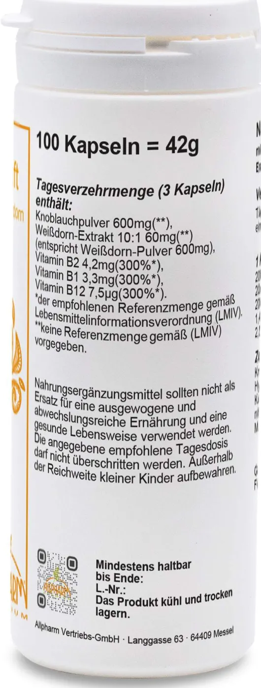 Herzkraft Allpharm Premium 100 Kapseln