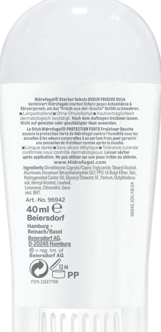 Hidrofugal Duschfrische 40 ml Stick