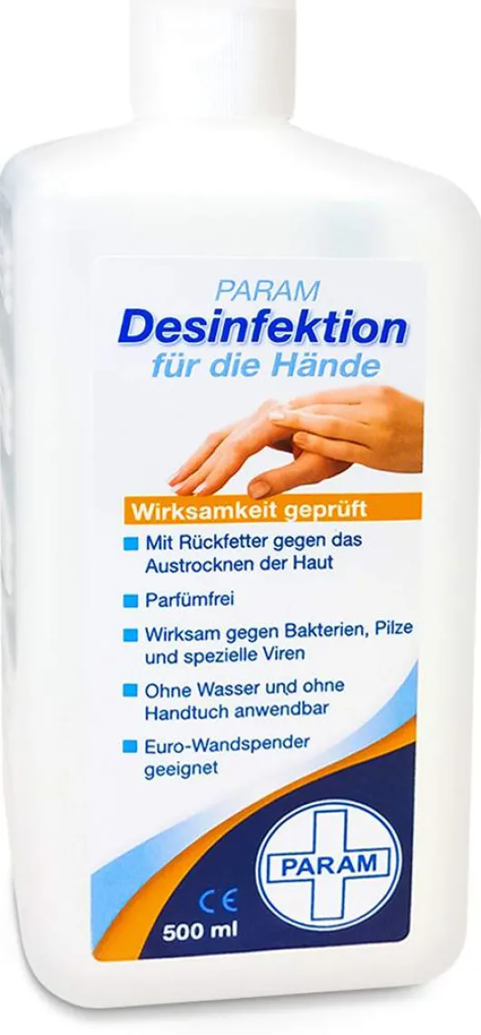 Händedesinfektion Flüssig Spenderflasche Param 500 ml