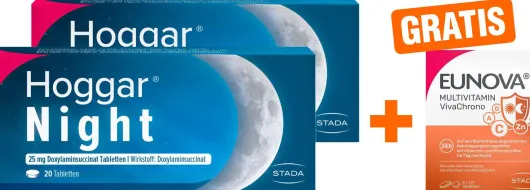 Hoggar Night 2 x 20 Tabletten + gratis Eunova VivaChrono 2 x 10 Tabletten