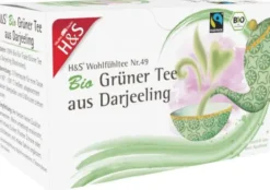H&S Bio Grüner Tee Aus Darjeeling Filterbeutel 20 X 2 G
