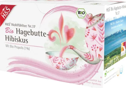 H&S Bio Hagebutte - Hibiskus Filterbeutel 20 X 3 G