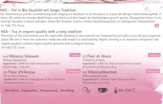 H & S Bio Hibiskusblüte 20 X 1,75 G Filterbeutel