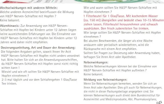 H&S Nerven - und Schlaftee Mit Hopfen 20 Beutel