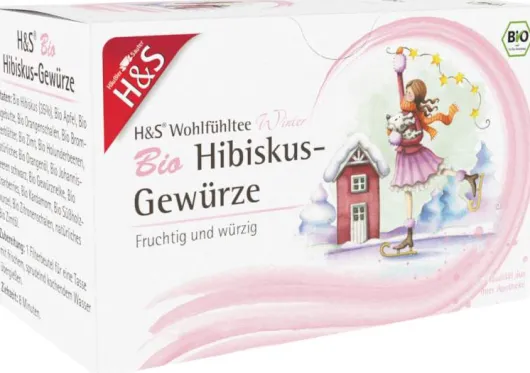 H&S Wintertee Bio Hibiskus-Gewürze 20 X 2.5 G Filterbeutel
