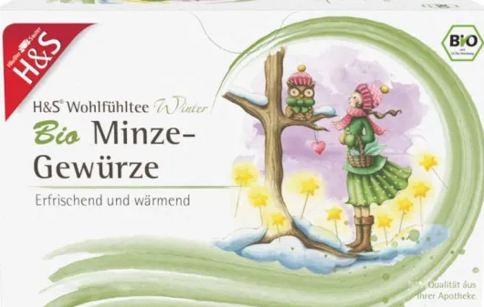 H&S Wintertee Bio Minze-Gewürze 20 X 2 G Filterbeutel