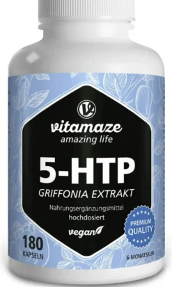 5-Htp 200 mg Griffonia Extrakt Hochdos. Vegan 180 Kapseln