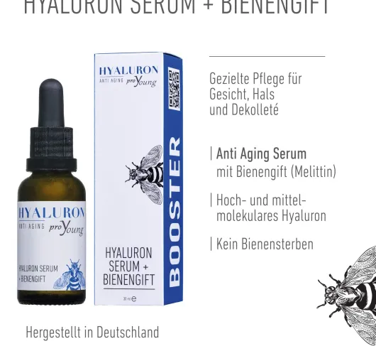 Hyaluron Anti-Aging Serum proYoung mit Bienengift 30 ml