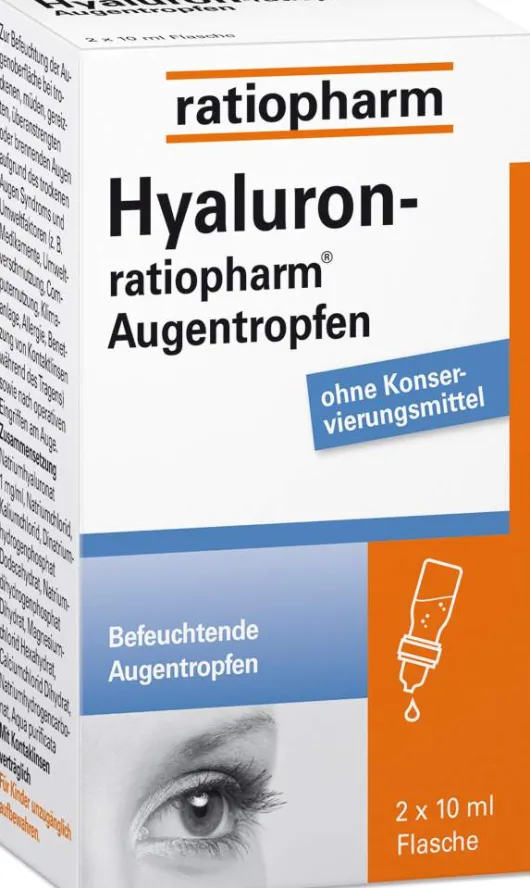 Hyaluron-ratiopharm 2 x 10 ml Augentropfen