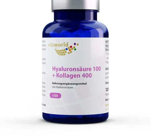 Hyaluronsäure 100 + Kollagen 400 120 Kapseln