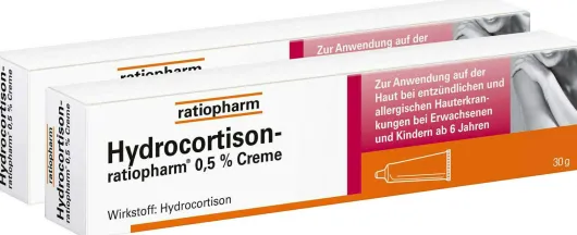 Hydrocortison ratiopharm 0,5% 2 x 30 g Creme