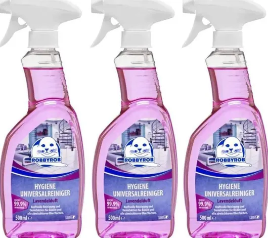 Hygiene Universalreiniger mit Lavendelduft 3er Set je 500 ml