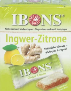 Ibons Ingwer Zitrone Box Kaubonbons 60g