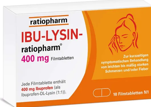 Ibu Lysin ratiopharm 400 mg 10 Filmtabletten
